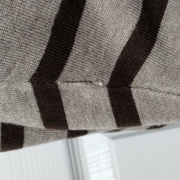Strazzi women's sweater cardigan size large brown with stripes - Picture 6 of 7